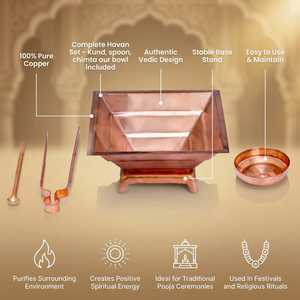 Best Selling Hawan Kund for Puja Traditional Hawan Kund for <b>Home</b> & <b>Temple</b> Rituals Pure Brass Agnihotra Kund - Product Image 5