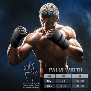Professional Leather MMA Gloves-Lightweight Non-Slip & Waterproof for Striking <b>Ground</b> Training Fitness & Martial Arts - Product Image 4