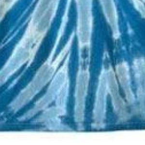 Camiseta Tie Dye Personalizada con Letras, Unisex, Manga Corta, Cuello Redondo, Diseño Gráfico, Lavado Espiral Azul, Estilo Casual, Letras Griegas, Universitaria - Product Image 6