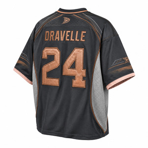 Custom Retro Football Jersey Streetwear 260g Heavyweight Breathable Boxy Fit Short Knitted T-Shirt Vintage American Oversized - Product Image 4