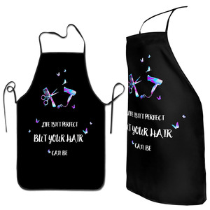 Tabliers de coiffeur pour extensions capillaires, bords durables et sangle réglable, en tissu polyester avec sublimation 3D, imperméables, personnalisés pour femmes - Product Image 3