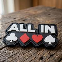 Badges 3D personnalisés en PVC souple, imperméables, à coudre, imprimés en sérigraphie, classiques, motif diamant, pour la motivation, vente en gros