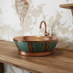 Lavabo de Cobre Sostenible Hecho a Mano, Lavabo Tipo Vaso, Accesorio de Baño Premium, Colección Elegante de Muebles Decorativos de Metal - Product Image 4