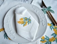 Serviettes de table de mariage en lin 100% naturel, faites à la main, lavées à la pierre, avec ourlet festonné, écologiques, réutilisables, 60x60cm