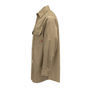 Custom 100% Cotton Flame Resistant Breathable Men's Work <b>Shirt</b> FRC Button-Up Utility Safety <b>Welding</b> Protective - Product Image 2