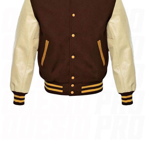 Blouson universitaire homme vert et rouge, manches en laine, col mandarin, fermeture boutonnée recouverte, respirant, séchage rapide, décontracté, pour l'hiver, haute qualité - Product Image 5