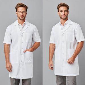 Blouse de laboratoire respirante personnalisée unisexe, blouse médicale personnalisable en couleur pour hôpital - Product Image 1