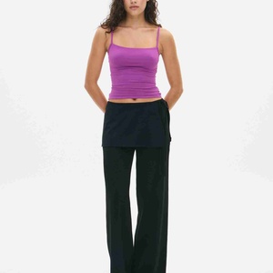 Hot Selling Women's Ribbed Yoga CAMIS Custom Logo New Seamless Sexy Regular Gym Wear Sports Fitness <b>Thermal</b> 100% Cotton Tank <b>Top</b> - Product Image 5