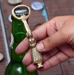 Ouvre-bouteille en laiton Queen, ouvre-bouteille à bière robuste en or pour accessoires de bar et de cocktails - Product Image 3