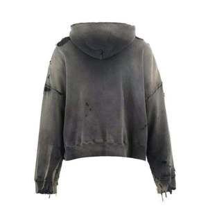 Sudaderas con Capucha para Hombre con Lavado Ácido Personalizado, Diseño Oversize con Cremallera Completa, Algodón de Alta Calidad, Fabricantes de Sudaderas Streetwear para Hombre - Product Image 2