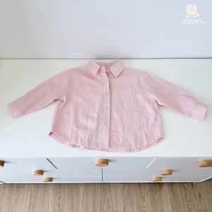 ซันคิดส์เสื้อเชิ้ตผ้าฝ้ายป๊อปลินแขนยาวสำหรับเด็ก สวมใส่สบายสำหรับเด็กชายและเด็กหญิง - Product Image 3