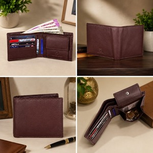 Luxury Leather <b>Wallet</b> <b>for</b> <b>Men</b> with <b>RFID</b> Blocking Technology Premium Brown Bi-Fold <b>Wallet</b> <b>for</b> <b>Men</b> with Cash Compartments - Product Image 4