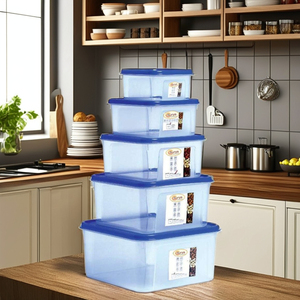 Food Storage and Kitchen <b>Square</b> <b>Containers</b> air Tight <b>Container</b> Design Made of Durable Food Grade <b>Plastic</b> - Product Image 1