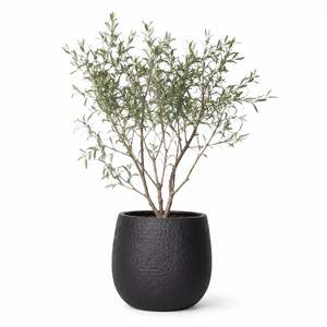 Pot de fleurs élégant en fibre de verre blanc, style nordique, avec surface texturée, pour plantes d'intérieur, minimaliste, 4 tailles, 20-53 cm - Product Image 6