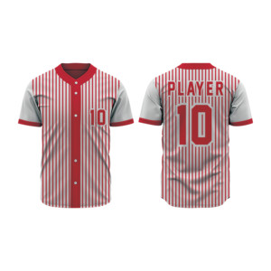 Camiseta de Béisbol Sublimada Personalizada para Hombre, Transpirable, a Rayas, con Botones, Uniforme de Softbol, Manga Corta, Ropa Deportiva - Product Image 6