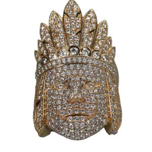 Wholesale Factory Hip Hop Style Vvs Moissanite 925 Gold <b>Ice</b> Out Rings Unisex for Wedding & Party Occasions - Product Image 1