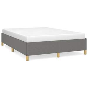 Base de Cama Rectangular Queen Gris Oscuro Tapizada en Poliéster, Elegante y Cómoda - Product Image 2