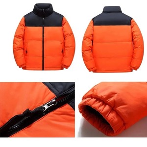 Veste d'hiver matelassée pour homme avec broderie décorative en tissu toile et col montant - Product Image 6