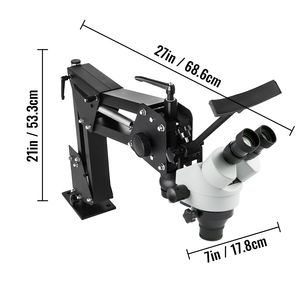 Microscopio con Ingrandimento 45x e 5x con Supporto a Molla Microincassato per Incastonature Precise di Gemme - Product Image 2