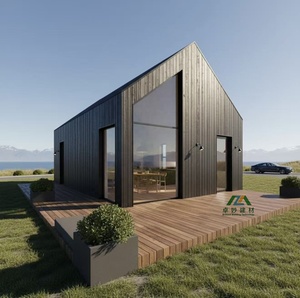 Cabane en bois préfabriquée contemporaine, étanche, <span class=keywords><strong>à</strong></span> énergie solaire, prête <span class=keywords><strong>à</strong></span> être expédiée, pour usage domestique, hôtelier, jardin, retraite de vacances - Product Image 4