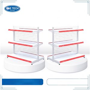 ชั้นวางของแบบกอนโดลา 3 ชั้น ยี่ห้อ OneTech ทำจากลวดตาข่ายเหล็ก สำหรับซุปเปอร์มาร์เก็ต ขนาด 1.2 เมตร รับน้ำหนักเบา แบบติดตั้งถาวร รูปทรงสี่เหลี่ยมผืนผ้า ผลิตในเวียดนาม - Product Image 1