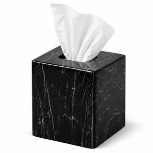 Trending Black Marble <b>Tissue</b> Box Holder Luxury Square <b>Tissue</b> Cover Decorative Bathroom Home Decor - Product Image 1