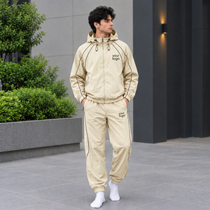 Men Hiking Windbreaker Suit Outdoor Jacket and Pants Set Custom Manufactured for Adventure Clothing Brand Collections - Product Image 6