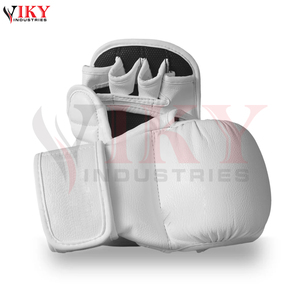 Nouvel équipement d'arts martiaux mixtes (MMA) tendance, directement de l'usine, avec logo personnalisé, couleur unie blanche, pour grappling, sparring, gants de MMA - Product Image 2