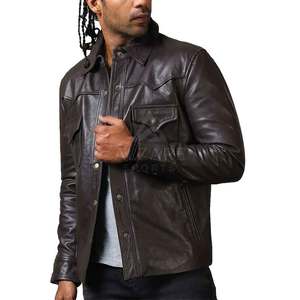 Chaqueta de Cuero Premium Estilo Clásico con Forro Interior Cómodo para Uso Diario, Chaqueta de Invierno para Camioneros - Product Image 6