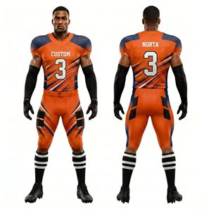American Football Jersey Set Team Uniforms Panel Design Sublimated Gear Breathable Polyester Athletic Apparel For Team Play - Product Image 1