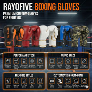 Gants d'entraînement personnalisés pour la gym et le MMA, gants de boxe en cuir PU, logo personnalisé, gants d'entraînement pour le sparring, vente en gros - Product Image 5