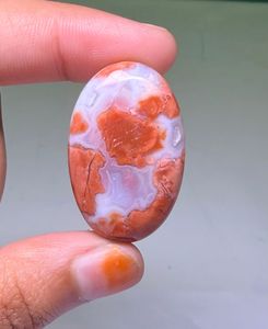 Cabochon en Agate Coton Naturel de Haute Qualité, Pierre Précieuse en Vrac pour la Fabrication de Bijoux - Product Image 2