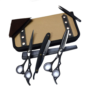 Ciseaux de coiffure professionnels en acier inoxydable de haute qualité avec manche, kits de ciseaux à effiler, 6 pouces, bord de rasoir pour barbier et salon - Product Image 1