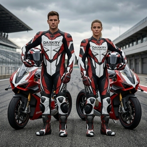 Combinaison de course moto en cuir personnalisée, équipement de moto, fournisseur OEM, vente en gros, vêtements de protection pour motards, cuir de vachette, piste - Product Image 5