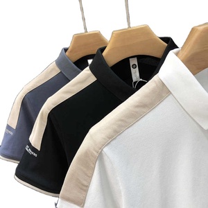 Polo de hombre de algodón en blanco logotipo personalizado y diseño bordado liso manga corta casual polos - Product Image 2