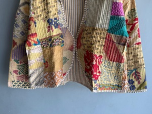 Veste matelassée patchwork pour femme, en coton, broderie à la main, manches longues, style automne, longueur normale, cadeau pour elle - Product Image 5