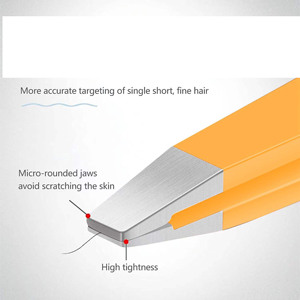 Ensemble de pinces à épiler pour sourcils en acier inoxydable, pointe lisse et durable, pour femmes et hommes - Product Image 5