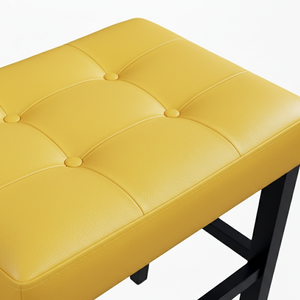 Tabouret de bar moderne en cuir PU sans dossier, tabouret de comptoir rembourré pour cuisine - Product Image 5