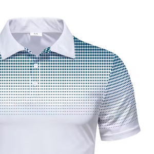 Camiseta de Golf para Hombre, de Poliéster, Secado Rápido, Transpirable, Sólida, de Manga Corta, Tejida, Diseño Personalizado, para Verano - Product Image 3