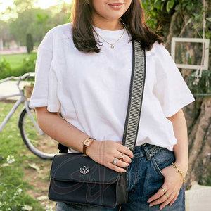 Sacs à main pour femmes en cuir véritable imperméable avec fermeture éclair, couleur unie, matériau durable, doublure en cuir véritable, 3L+, bandoulière portable - Product Image 2