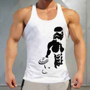 Custom Logo Cotton Bamboo Fiber Mens Workout Summer Breathable Tank <b>Tops</b> Fitness Stringer V-neck Tie-Dyed Solid - Product Image 3