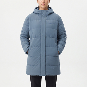 Wholesale <b>Women's</b> Hooded Long Puffer <b>Coat</b> <b>Lightweight</b> Warm Winter Jacket Mid Length Quilted Padded Overcoat Outdoor Fashion Wear - Product Image 5