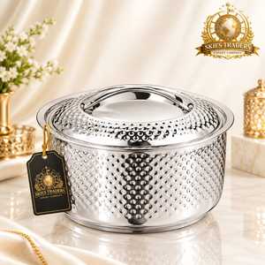 Plat de service rond en acier inoxydable avec couvercle en maille, chauffe-plat isolé, plat de service pour buffet, vente en gros - Product Image 4