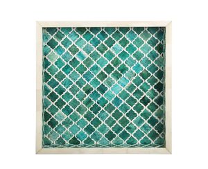 Plateau de service de luxe durable et écologique en résine incrustée pour hôtel restaurant maison cuisine table à manger utilisée par un fournisseur indien - Product Image 2