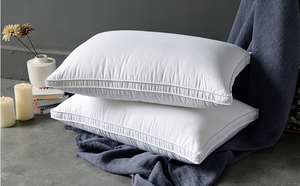 Oreillers de sommeil modernes en duvet de plumes <span class=keywords><strong>d</strong></span>'<span class=keywords><strong>oie</strong></span>, housse 100% coton, respirants et ergonomiques, lot de 2, taille King - Product Image 3