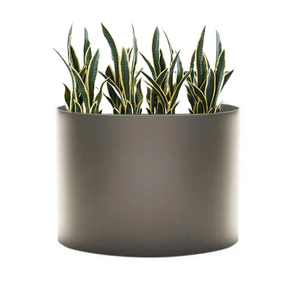 Maceta Cilíndrica Redonda de Metal para Plantas, Maceta Grande para Exteriores, Antioxidante, Personalizable - Product Image 1