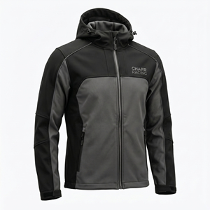 Veste à capuche softshell de course moto OEM respirante % polyester, sublimation personnalisée, imperméable, coupe-vent, vêtements de sport - Product Image 1