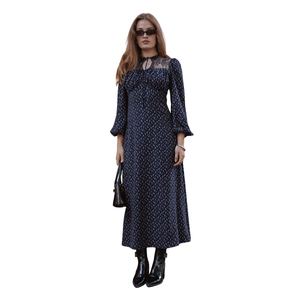 Vestido maxi bohemio para mujer, vestido festivo con estampado floral - Product Image 1
