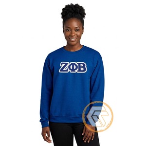เสื้อพูลโอเวอร์ผ้าฟลีซคอวีสำหรับผู้หญิง Zeta Phi Beta แบบเรียบสีพื้น ปักลายตามสั่ง ขายส่ง ป้องกันรอยยับ แห้งเร็ว สำหรับฤดูหนาว - Product Image 1