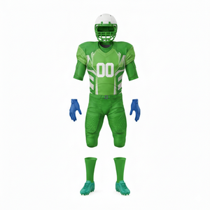 Tenue de football sur mesure en gros, 100 % polyester, légère et à séchage rapide, avec nom et numéro d'équipe - Product Image 5